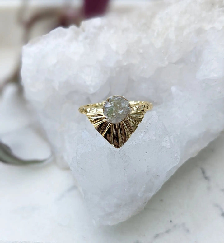 Mother of Pearl Triangle Ring