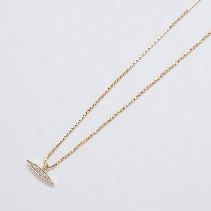 gold pave necklace
