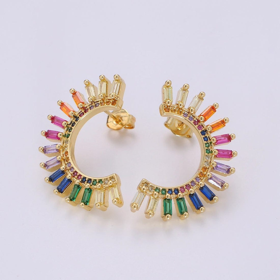rainbow crystal earrings