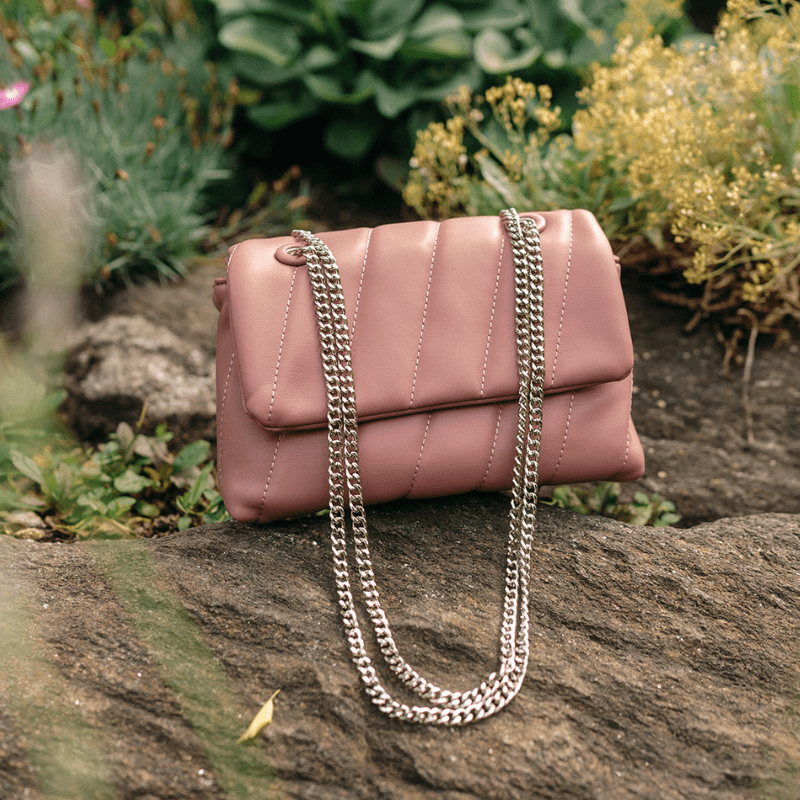 vegan leather pink purse