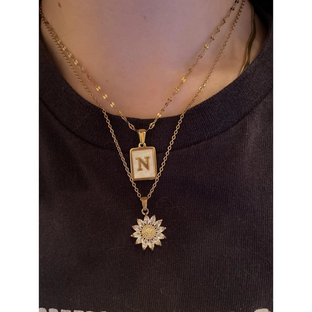 sunflower pendant necklace